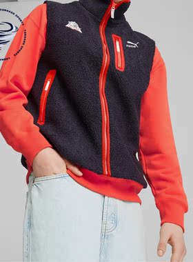 Puma/彪马正品春季新款男士舒适运动针织拉链马甲外套623014-16