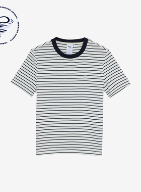 Puma/彪马正品运动透气新款女士复古休闲条纹短袖T恤627732-59