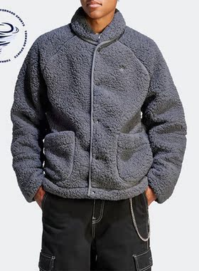 Adidas/阿迪达斯正品三叶草男子保暖摇粒绒休闲外套IJ0716
