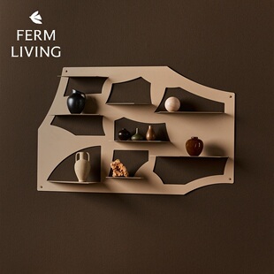 丹麦ferm LIVING Leta系列墙面置物架相框架金属展示架 北欧极简