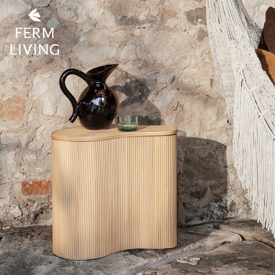 丹麦fermliving手工藤条储物柜