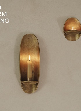 丹麦ferm Living Agapé壁挂烛台复古家居创意装饰壁灯