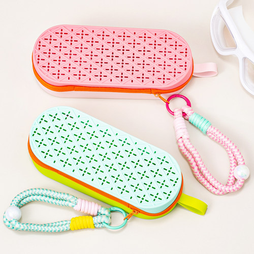 硅胶泳镜盒便携防摔透气游泳专业保护镜盒大框眼镜墨镜泳镜收纳盒