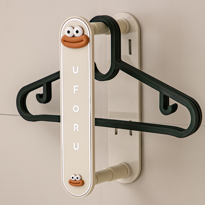 衣架收纳阳台免打孔置物架