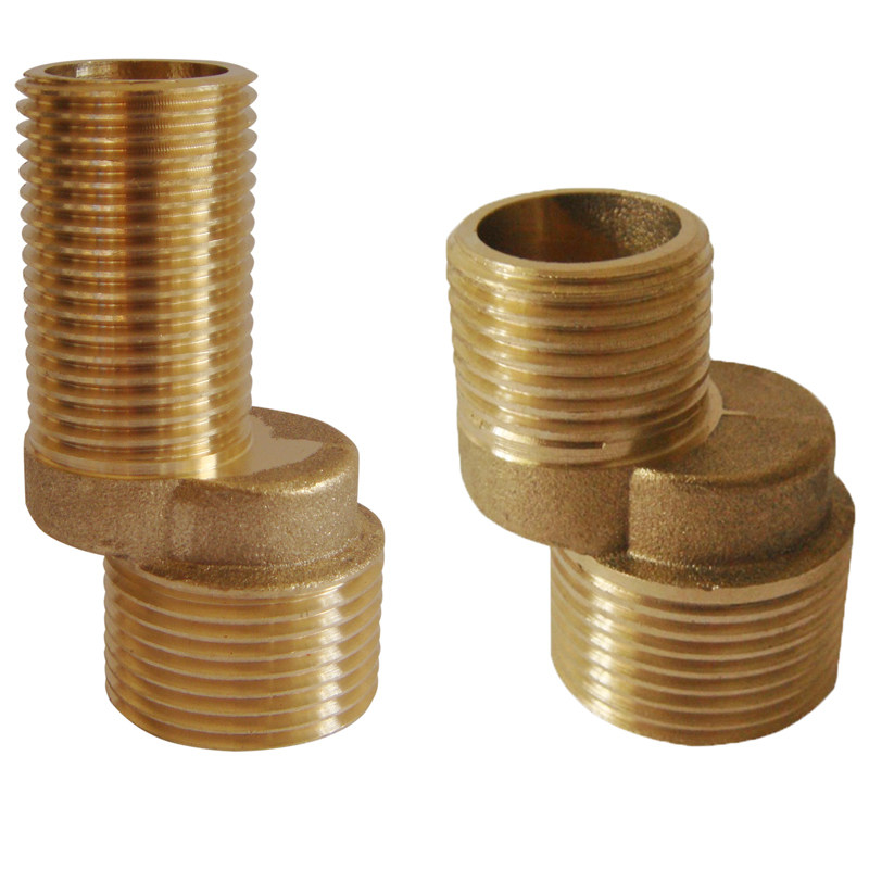 加长6分转4分外丝偏心铜对丝淋浴龙头错位对丝曲脚弯脚大歪脖接头