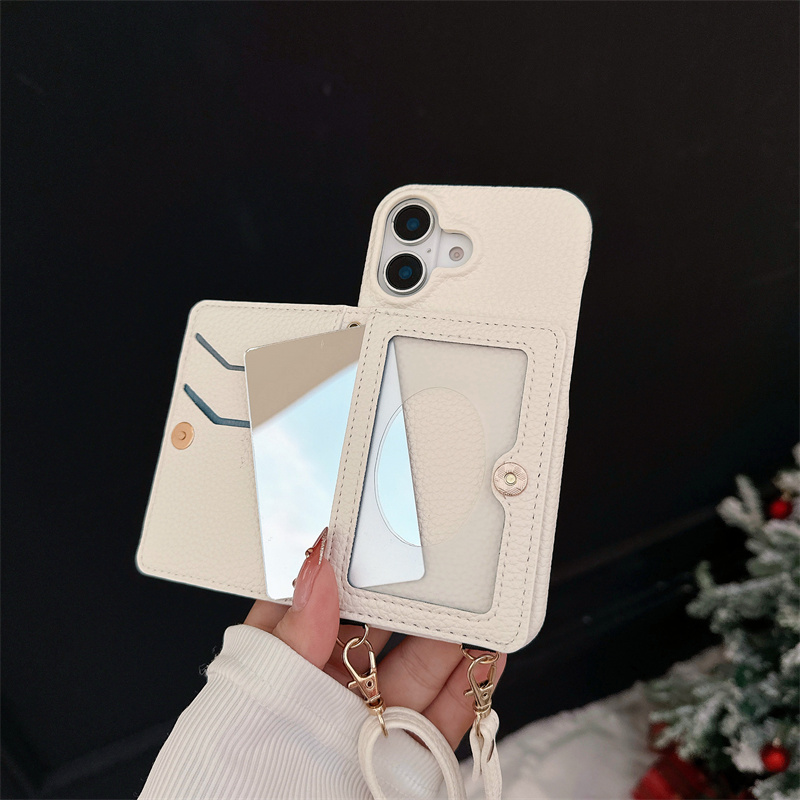 背带斜跨苹果16promax手机壳适用iphone15挂绳斜挎包14带卡包一体13可插卡套12斜挎背包式11女士新款高级挂脖