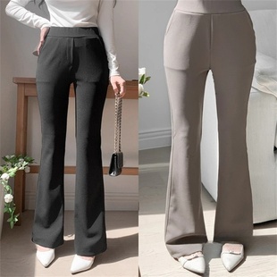 休闲长裤 韩国东大门秋冬新款 气质弹力高腰包臀修身 简约好搭 女装