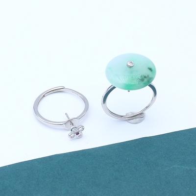 S925纯银S925纯银小平安扣戒托