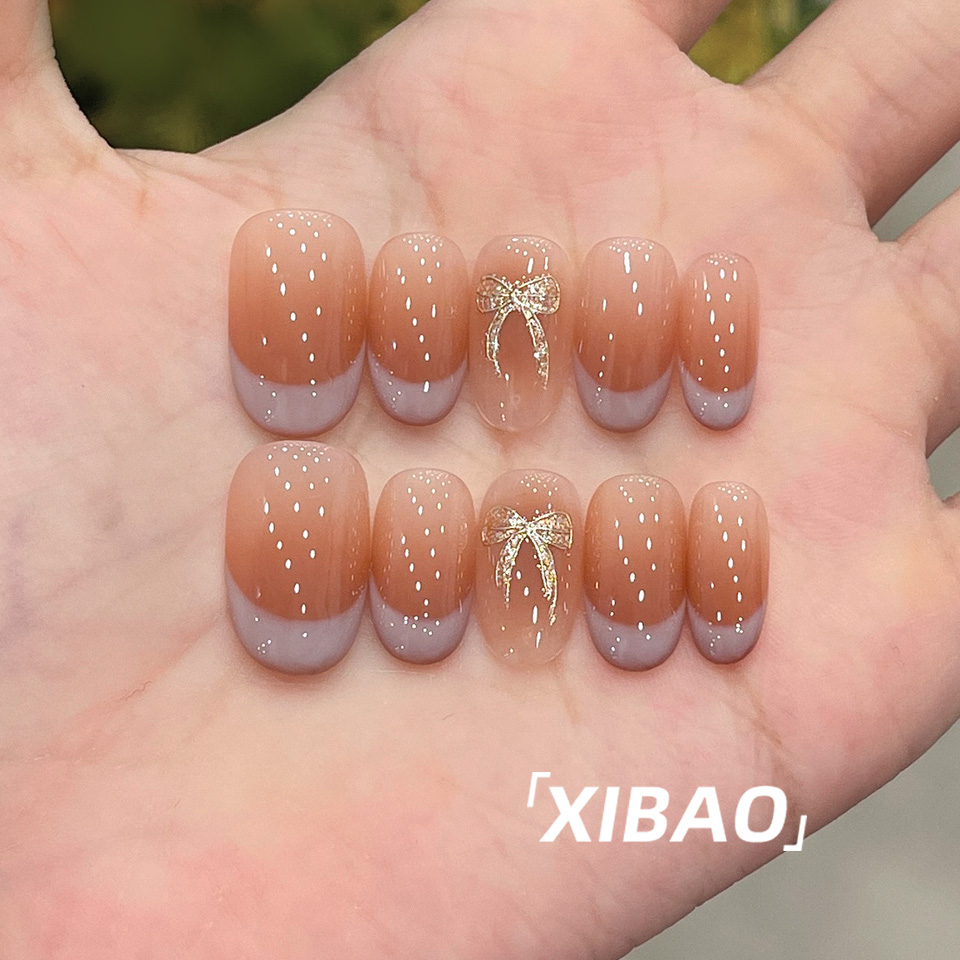 高质量绝美裸色成品甲片穿戴式