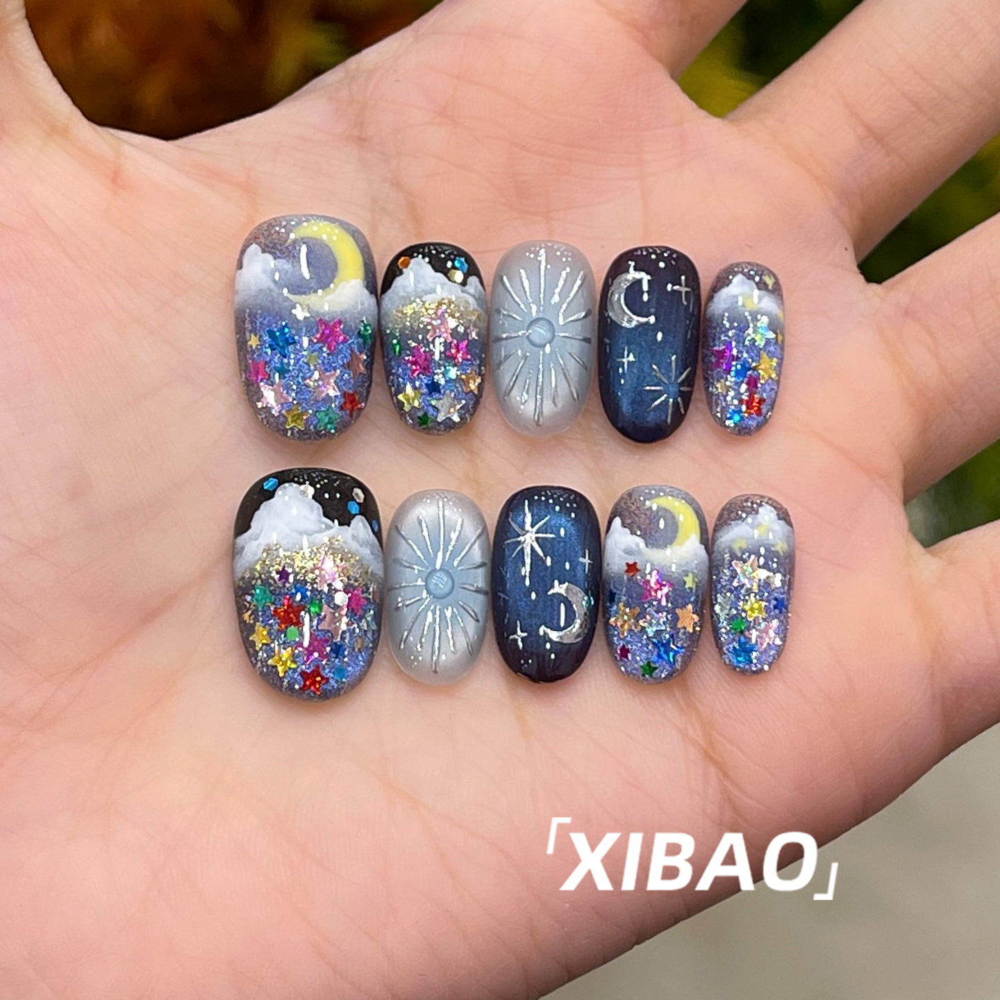 纯手工制作高颜值秋冬显白美甲