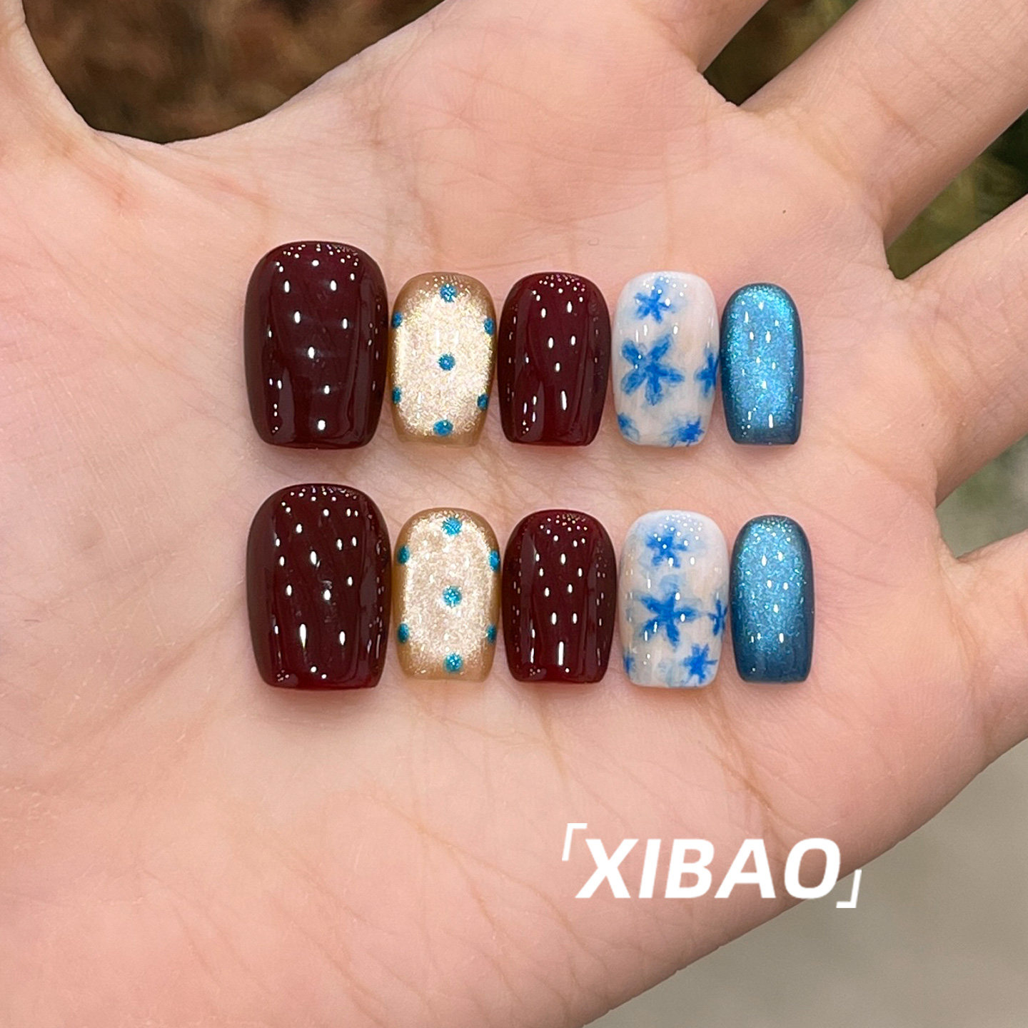 秋冬穿戴甲短款手工绝美猫眼指甲贴片2025新款高级感红色穿戴美甲,彩妆/香水/美妆工具,穿戴甲/甲片,淘宝优惠券,粉丝福利购,淘宝优惠卷