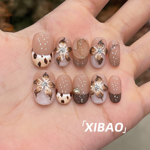 秋冬豹纹美拉德色系绝美穿戴甲