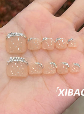 法式穿戴甲脚趾甲纯手工甲片穿戴式美甲2026新款高级感脚指甲贴片