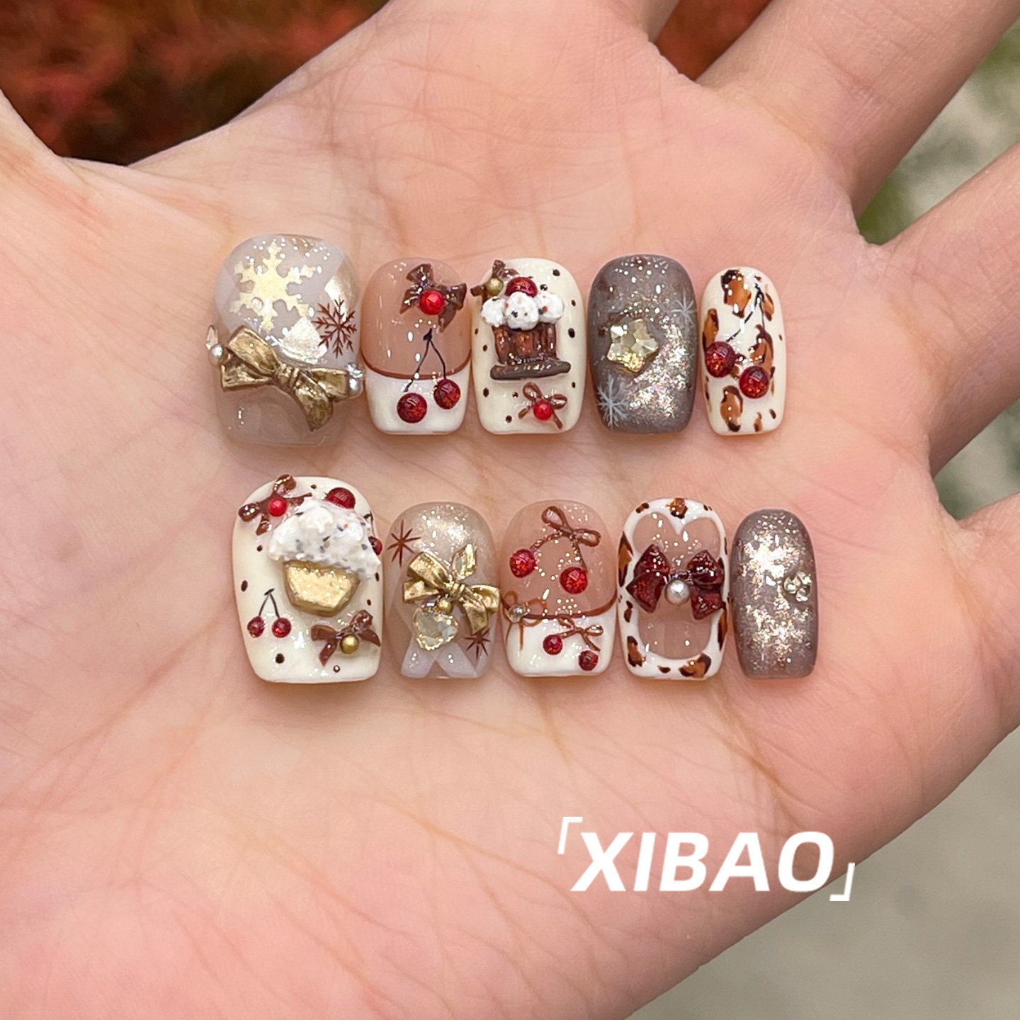 秋冬穿戴甲短款手工法式穿戴美甲2025新款高级感重工显白指甲贴片,彩妆/香水/美妆工具,穿戴甲/甲片,淘宝优惠券,粉丝福利购,淘宝优惠卷