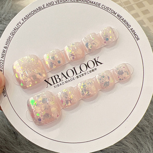 显白脚趾甲 手工美甲成品高级感夏季 脚指甲穿戴甲新款 2025网红爆款