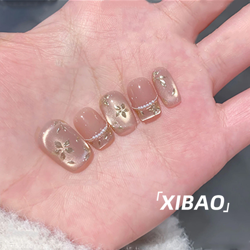 法式穿戴甲2025新款高级感春夏精致穿戴款美甲纯手工短款指甲贴片