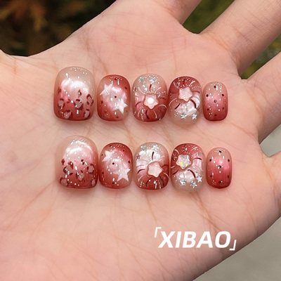 纯手工秋冬绝美新年款美甲