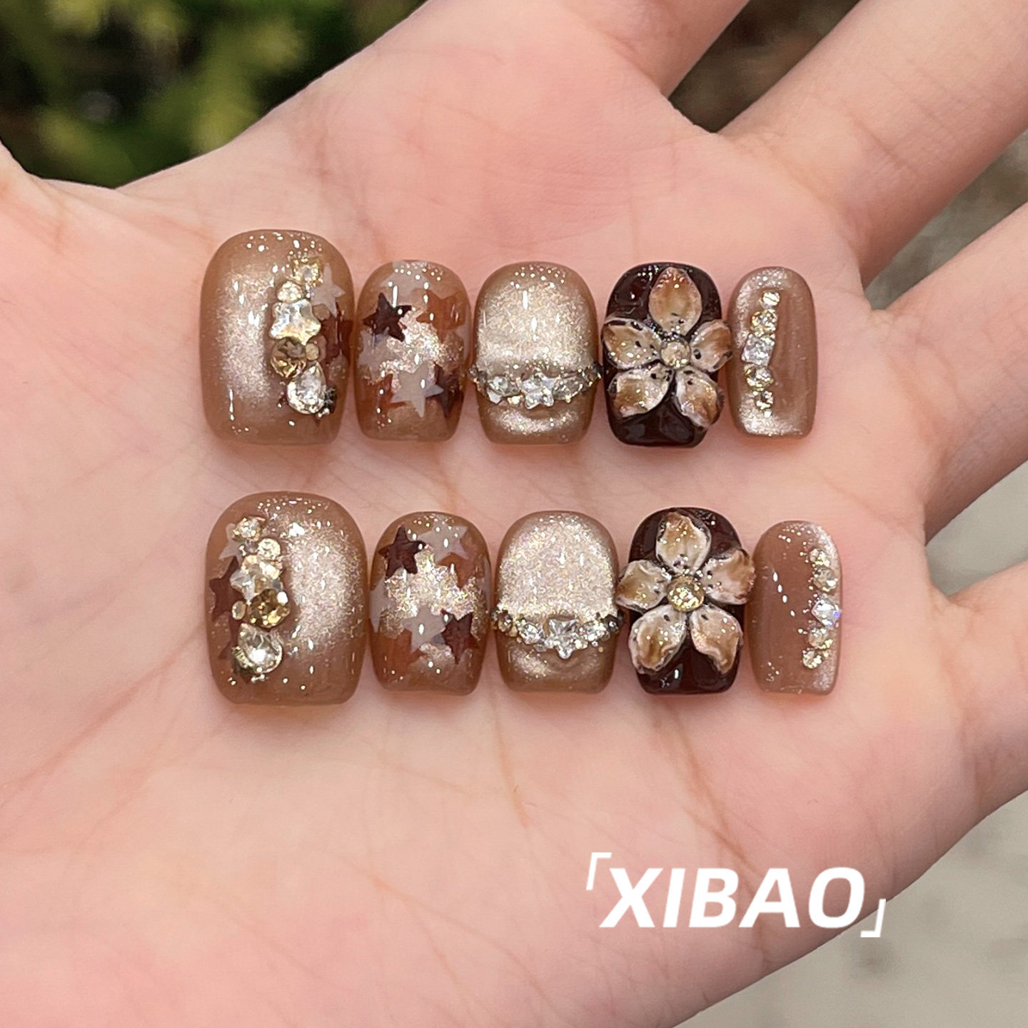 秋冬穿戴甲短款纯手工猫眼穿戴款美甲2025新款高级感绝美指甲贴片,彩妆/香水/美妆工具,穿戴甲/甲片,淘宝优惠券,粉丝福利购,淘宝优惠卷