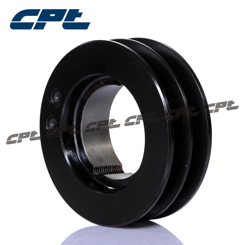 CPT欧标锥套皮带轮SPZ100-02配1610锥套双槽皮带轮z型三角皮带轮