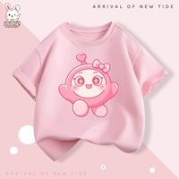 Хлопковая футболка с коротким рукавом с бантиком