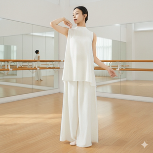 3021舞蹈服女现代成人形体练功宽松透气无袖 背心中国古典跳舞上衣