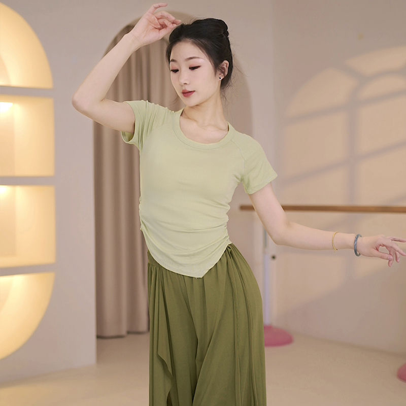 3254夏季新款圆领短袖舞蹈服