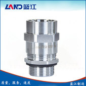 蓝江 防爆电缆防水接头IP68内外螺纹挠性管格兰头 304不锈钢接管式