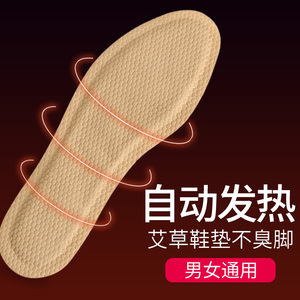 自发热鞋垫暖脚贴免充电加热鞋垫可行走免电热脚垫艾草脚底热垫女