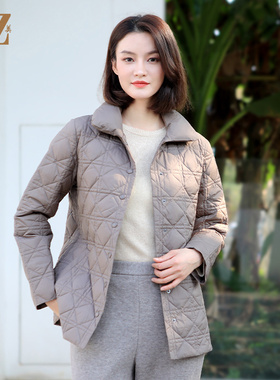 佐尔美冬季新款 短款减龄格子高级感羽绒服女新年礼E34YY08