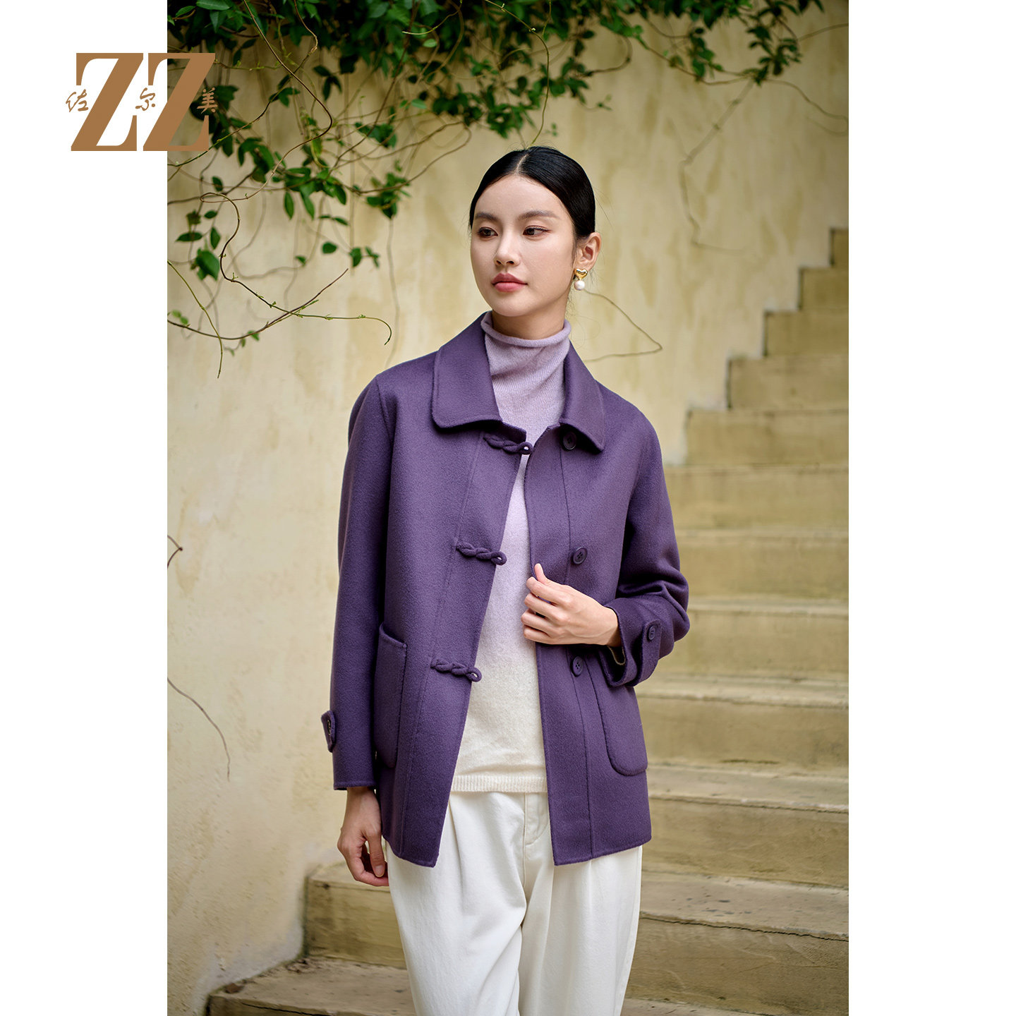 佐尔美冬季上新 气质短款时尚羊毛双面呢中褛外套女M44SM06,女装/女士精品,毛呢外套,淘宝优惠券,粉丝福利购,淘宝优惠卷