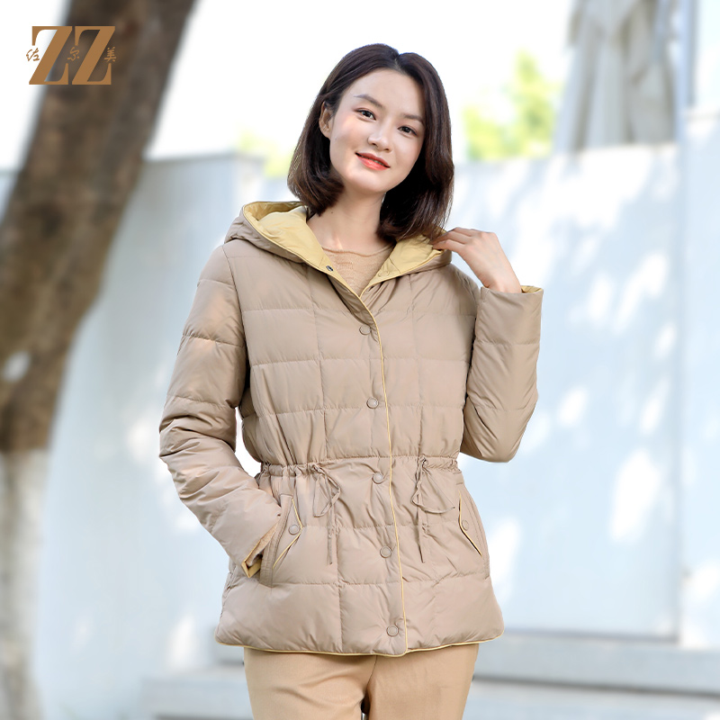 佐尔美双面穿90绒中长款羽绒服