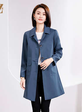 佐尔美春季上新 气质简约中长风衣外套女E33FZ01