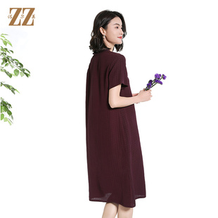 气质100桑蚕丝短袖 佐尔美夏季 国风时尚 新中式 连衣裙女M42LS22 新款