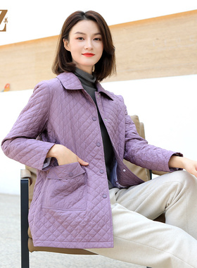 佐尔美冬季新款 经典菱形格棉服装女E34MM09