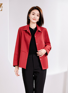 佐尔美春季新款 经典时尚短风衣外套女E33FD19