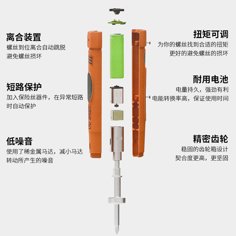 百马迷你电动螺丝刀小微型充电式电批手机维修起子改锥笔式罗丝批
