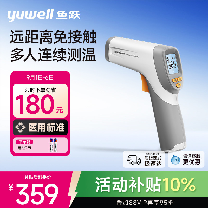 【公共场所测温】鱼跃手持额温枪图片