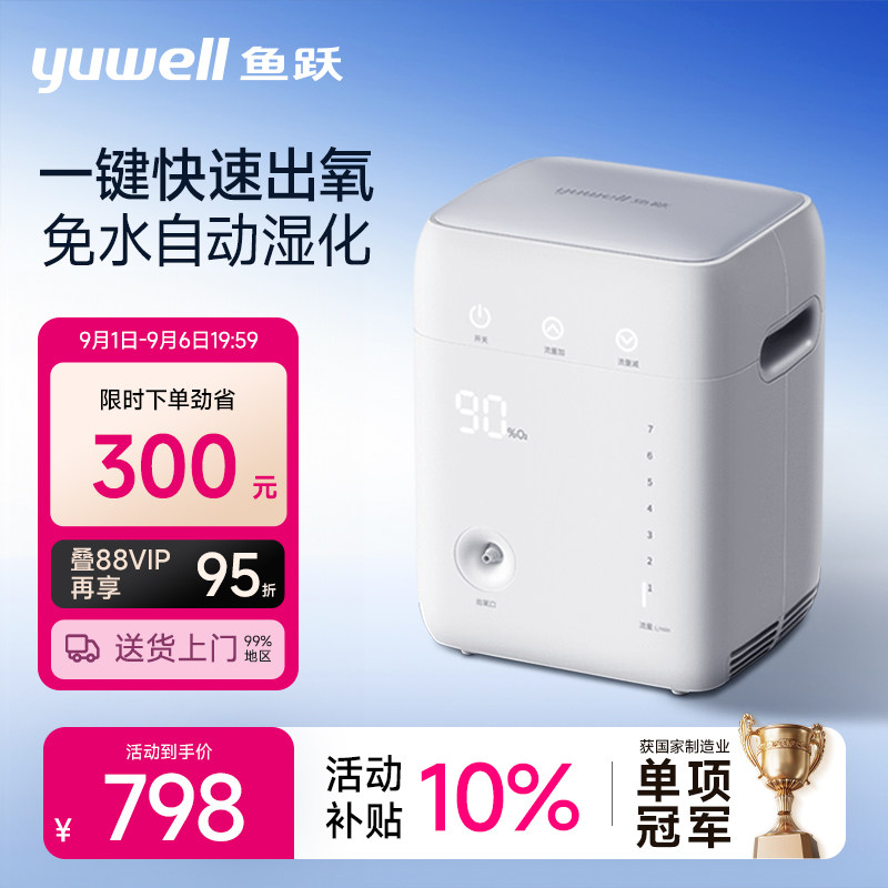 新品鱼跃制氧机家用1l升小型图片