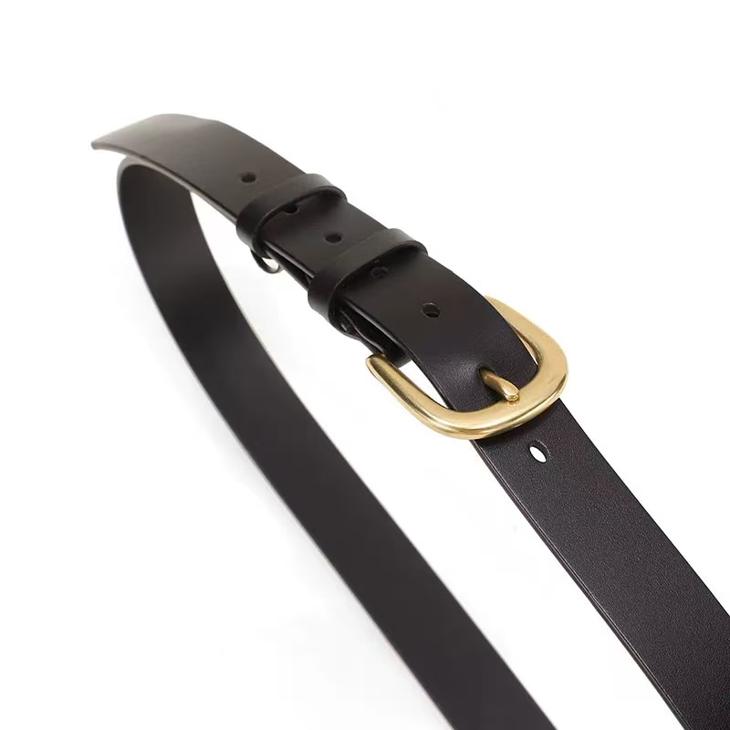 全牛皮女士皮带2025新款今年流行爆款头层纯牛皮腰带针扣裤带潮流