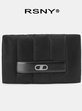 RSNY云朵手拿包Nappy系列设计师款牛皮轻奢柔软触感翻盖手抓包女