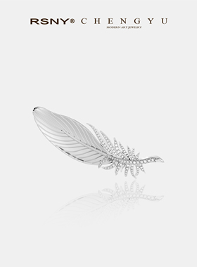 RSNY RUSSE羽形胸针 纯银 时尚个性轻奢气质百搭高级感首饰 小众