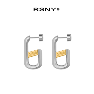 高级气质轻奢耳饰摩登都市风耳钉 R1861 造型耳环欧美个性 RSNY链式