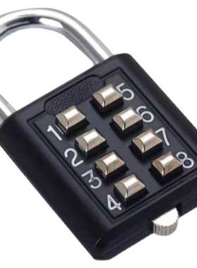 金属合金按键密码锁小型迷你健身房盲人安全便携实用挂锁设计