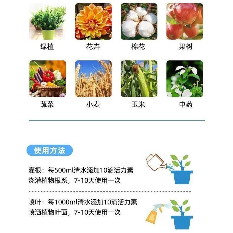 植物活力素浓缩营养液多肉花卉发财树促生根快速激活通用型