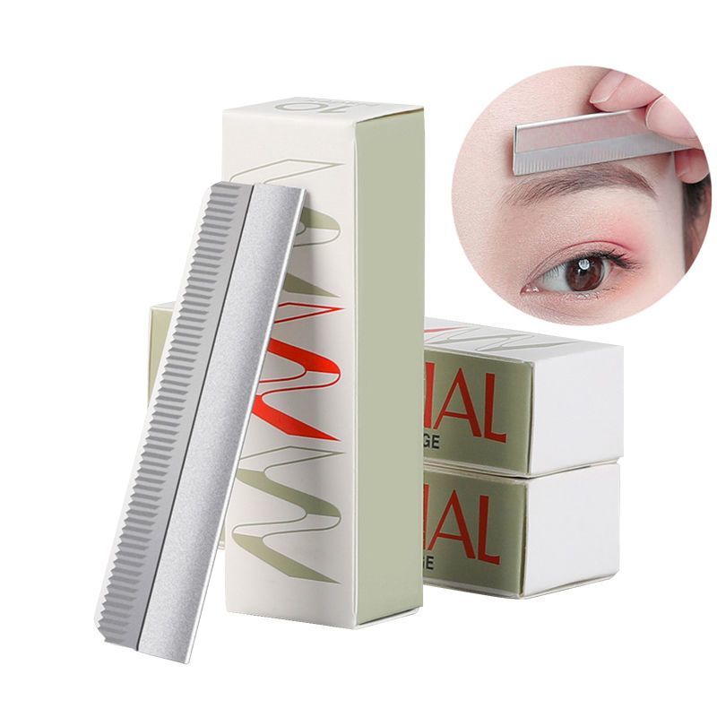 碳钢波纹修眉刀片一次性安全刮眉美妆工具纹绣专用便携设计优选