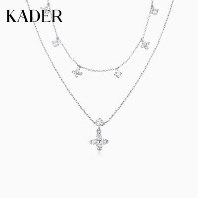 KADER开朵星点四叶项链女简约时尚小众设计高级感锁骨链生日礼物