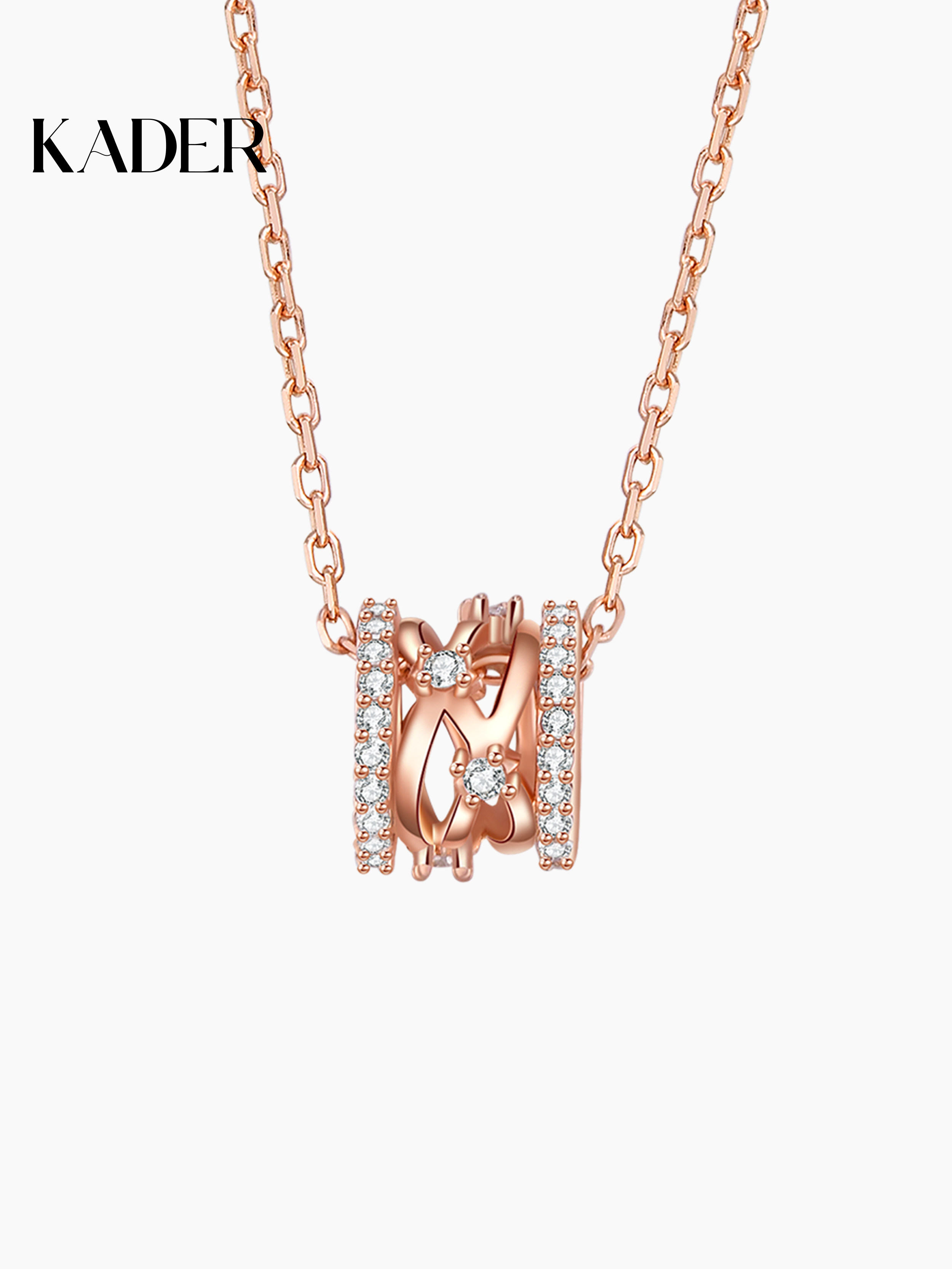 KADER small waist series 999 sterling silver necklace female clavicle chain ins air quality birthday gift niche light luxury