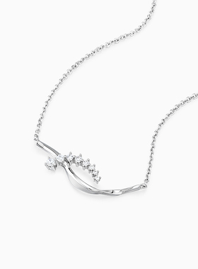 卡蒂罗闪光折纸项链女生轻奢小众设计感高级时尚锁骨链礼物送闺蜜