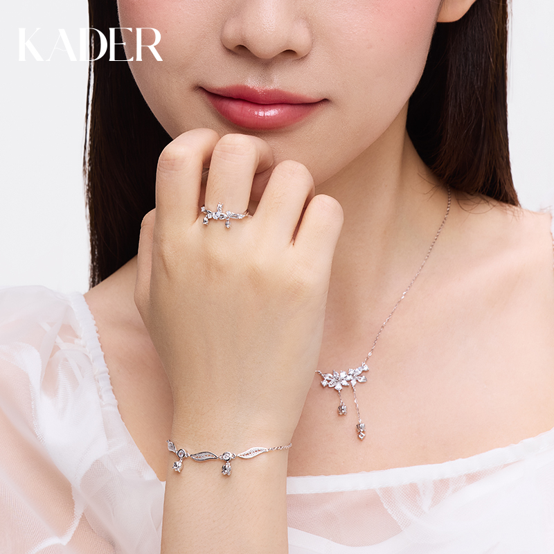 卡蒂罗幸运铃兰花戒指925银女开口单戒尾戒小众设计生日礼物闺蜜