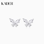 卡蒂罗心动蝴蝶耳钉925银轻奢小众设计感耳饰耳环生日礼物送女友